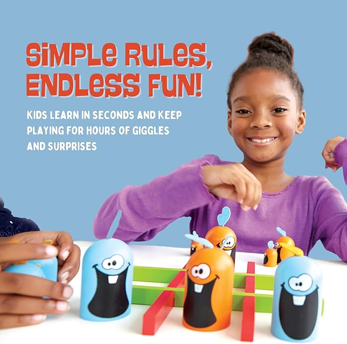 Gobblet Gobblers Fun Strategy Board Game - Award Winning Kids and Family Friendly Educational Board Game by Blue Orange Games- THE ORIGINAL GAME All Wooden - 2 Players for Ages 5+