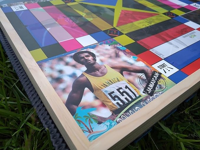 Jamaican Ludo Legendary Athletes Edition – 24x24 Oversized Board Game | Celebrating Jamaica’s Sports Icons | Fun Multi-Player Entertainment for Family Game Night | Ludi Ludy Loodi | Gift Idea