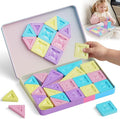 Mini Magnetic Tiles Girls Travel Set: 40 PCS Macaron Building Block with Tin Box - 90 Mins Quiet Play 45s Cleanup - Fly Trip Road Trip Toys for Kids Age 3 4 5 6
