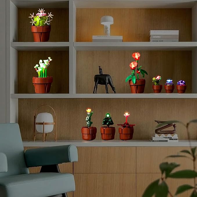 Upgraded Led Light Kit for LEGO Icons Tiny Plants Building Toy Set Carnivorous Tropical and Arid Flora Compatible with LEGO 10329 Gift Idea for Boys Girls and Kids (Model Not Included)