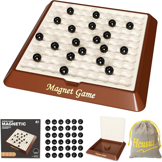 Magnet Game Board Games for Kids 8-12 Family Games for Kids and Adults Magnetic Game Chess with Storage Board for Family Game Night 2-4 Players