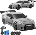 RC Drift Car 1:24 Scale Remote Control Vehicle with LED LightsDrifting Tires＆Two Batteries Racing Sports Toy Idea Gift for Adults Boys Girls and Kids Galactic Silver