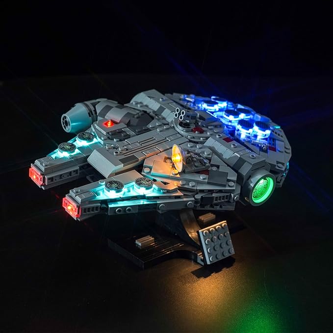 VONADO LED Light Kit Compatible with Lego Millennium Falcon 75375 - Creative Lighting Set Accessories