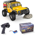 Cheerwing 1:18 Rock Crawler 2.4Ghz Car 4WD Off Road RC Monster Truck with Two-Speed Gearbox Hobby RC Car for Adults (Yellow)