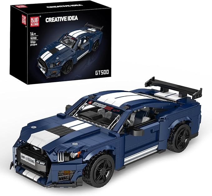 Mould King 10208 Car Model Building Kit Classic Sports Car Model Toys MOC Bricks Collectible Building Blocks Static Version 1556 Pieces