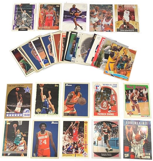 40 Basketball Hall-of-Fame &amp Superstar Cards Collection Look For Players such as Michael Jordan Magic Johnson LeBron James. Perfect for Gift Giving