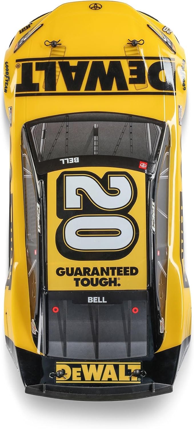 Losi 1/12 NASCAR RC Race Car Christopher Bell® No. 20® 2025 DEWALT Toyota Camry XSE 2S AWD RTR Brushed On-Road Battery &amp Charger Included Yellow LOS1122520