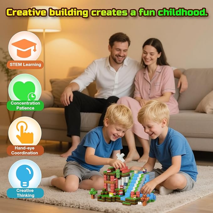 200PCS Magnetic Blocks Magnetic Building Cube Toys for Kids STEM Montessori Stacking Sensory Education Toys for Toddlers Building World Set Christmas Birthday Gifts for Kids Age 3 4 5 6 7 8 9 10