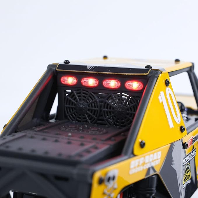 US in Stock 1/24 4x4 UDI RC UCX2405PRO RC Rock Crawler Model Brushless Motor ESC Radio Controlled Off-Road Vehicles LED Lights RTR Car Battery Hobby Model(Yellow)