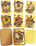 World Cup Soccer Star Card Gold Trading Card Sports Souvenirs 55Pcs Gold Foil Cards for Kids Adults for Football Enthusiasts