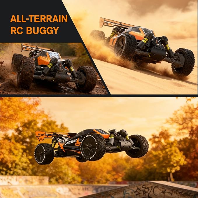 CROBOLL RLAARLO 1:10 Brushless RC Cars for Adults 40+ mph Top Speed 4X4 Off-Road Buggy RTR Oil Filled Shocks Remote Control Racing Car