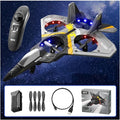2023 New V17 Jet Fighter Stunt RC Airplane Drop-Resistant Remote Control Aero Jet Drone with 360° Stunt Spin Gravity Sensing ＆ Lights RC Fighter Jet Planes Easy Fly RC Glider for Beginner (Silver)