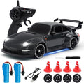 RC Drift Car1:24 Scale Remote Control Car 2.4GHz 20KM/H 4WD High Speed RC Cars for Kids with LED Light Two BatteriesDrifting TiresRacing Vehicle Toy for Adults Boys Girls Gray