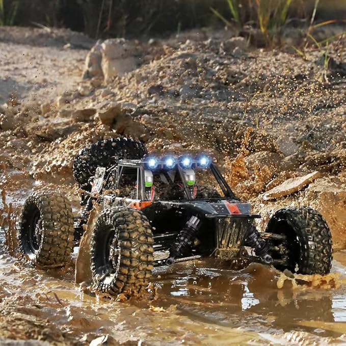 HAIBOXING Remote Control Car1:12 Scale 4x4 RC Cars Protector 38+ KM/H Speed 2.4G All-Terrain Off-Road Truck Toy Gifts for Boys and Adults Included Two Rechargeable Batteries Provide 40+ Min Playtime