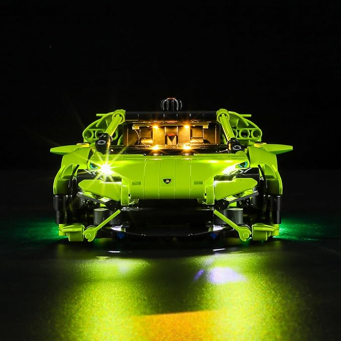 BRIKSMAX Led Lighting Kit for Lamborghini Huracn Tecnica - Compatible with Lego Technic Car Building Set