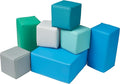 EarlyBuilder Foam Stacking Block Set Small Soft Play Contemporary 7-Piece
