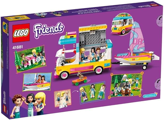 LEGO Friends Forest Camper Van and Sailboat 41681 Building Kit Forest Toy New 2021 (487 Pieces)