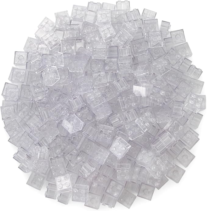 Feleph 2x2 Bricks Clear 400 Pieces Parts Classic Building Creative Play Blocks Set Toy Compatible with 3003 Major Brands for Children