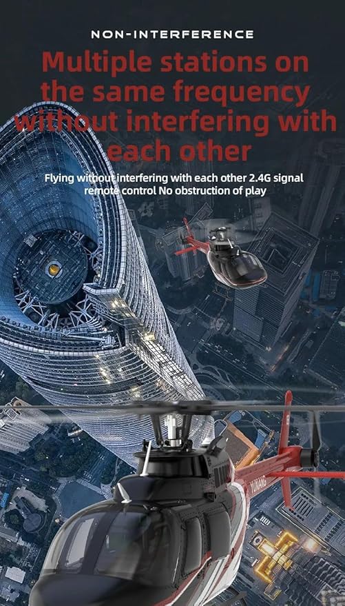 Hanll YUXIANG F08 Bell 206 RC Helicopter for Adults 1/27 2.4G 6CH Brushless Direct-Drive 6G Flybarless RC Helicopter with 6-Axis Gyro Optical Flow Positioning RTF/ 2 Battery