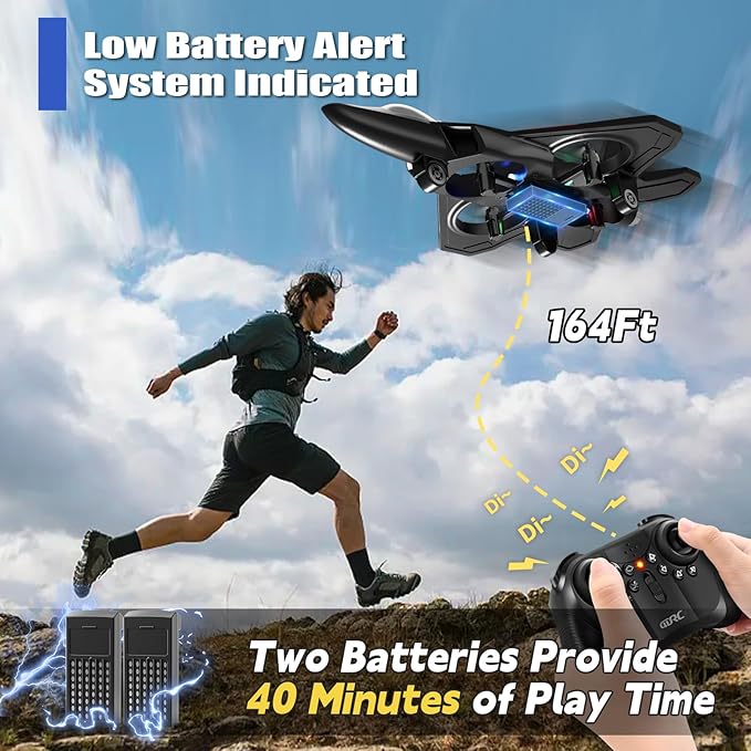 4DRC V32 Foam RC Planes with 3 Batteries Remote Control Airplanes for Kids Adults 8-16 RC Drone Airplane Helicopter Jet with Light 360° Flip Stunt Roll Airplane Toy Gifts for Kids Boys Adults