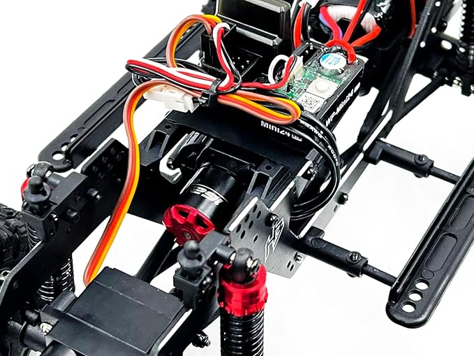 HOBBYPLUS CR-18P V3 Brushless Rushmore in Red - 1/18 Scale RC Truck Crawler with Off-Road RC Trucks Features Portal Axles &amp Metal Gears - Ready-to-Run 2S/3S LiPo Compatible (1810417-V3)