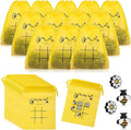 Sumind 36 Sets Bee Tic Tac Toe Game Bee Party Favors for Kid Mini Flowers Honeybee Drawstring Gift Bags for Boys Girls Back to School Birthday Baby Shower Classroom Party Supplies