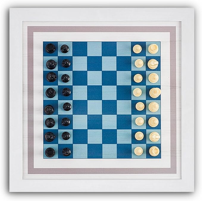 Magnetic Canvas Game Set. Chess/Checkers/Backgammon/TIC TAC Toe. Decrotive Game Sets use an mounting System That Gives Easy Access to Them. (Beach)