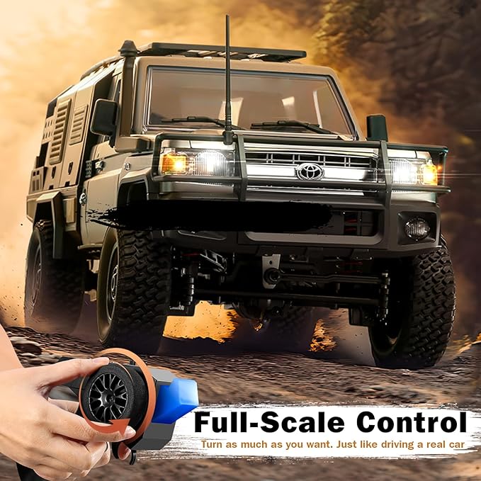 1/12 RC Rock Crawler MN-82S Toyota LC79 RC Pickup Truck 2.4GHz RC Rock Crawler 4x4 Remote Control Off Road Car RTF with Upgraded Chassis Hobby Grade Toy Gifts for Adults