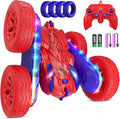 Spider RC Cars Toys for Boys 4-6 2.4GHz Remote Control Car with 26 LED Light System 360° Flips Changeable Wheels Rechargeable All-Terrain Truck Gift for Kids Ages 4-8