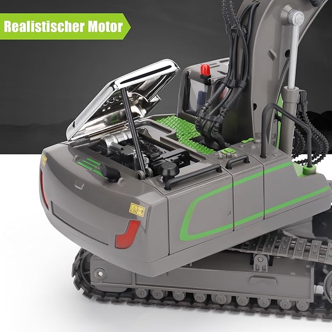 PREPOP Remote Control Excavator Toy for 6-12 yr Boys Best Birthday Gifts for Kids 6 7 8 9 10 11 Year Old Green
