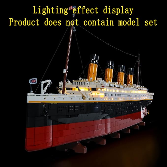 LED Light Kit Compatible with Lego Titanic - Lighting Set for Creator 10294 Building Model (Model Set Not Included)