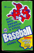 1991 Confex Hit Spit Swear Baseball Fun Stuff Wax Pack Box Wacky At Bats ~ Set