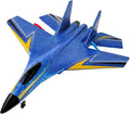 Remote Control Airplane for Kids 2 Channels Foam RC Planes Jet Wireless ToyHobby RC Glider Aircraft for Beginners Teen Boys Girls Adult Blue