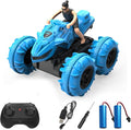 LM15-D Amphibious Remote Control Car 2.4 GHz Waterproof RC Car All Terrain Off Road Car Toys(Blue)