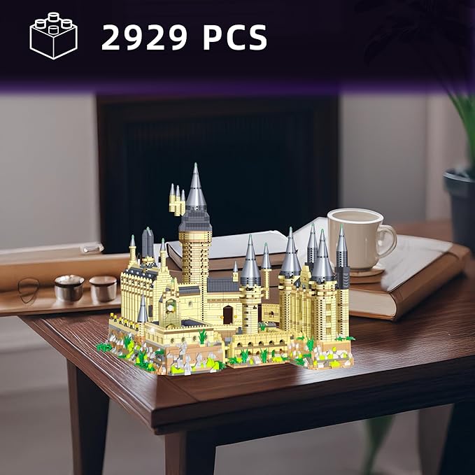 Mini Building Blocks Sets - Micro Mini Blocks Bricks Kit Creative Ideals Tower Model Building Toys for Adults Collectible Architecture Decoration Birthday Gifts (Magic Castle (2929PCS))