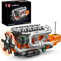 Mould King 10200 V8 Engine Model Kit for Truck MOC Engine Model Kit with Transmisslon Engineering Model Building Kit with Battery 3236 PCS