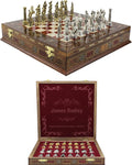 11 Inches Custom Chess Set - Personalized Chess Set - Gift Idea for Son Husband Father and Anyone for Birthday Anniversary and Any Occasion 2 players