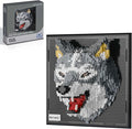 BNG Animal Wall Art Wolf Building Blocks SetsA Wall Decor Set for Adults Who Love Creative Hobbies Gift Toy for Adults (2214 PCS)