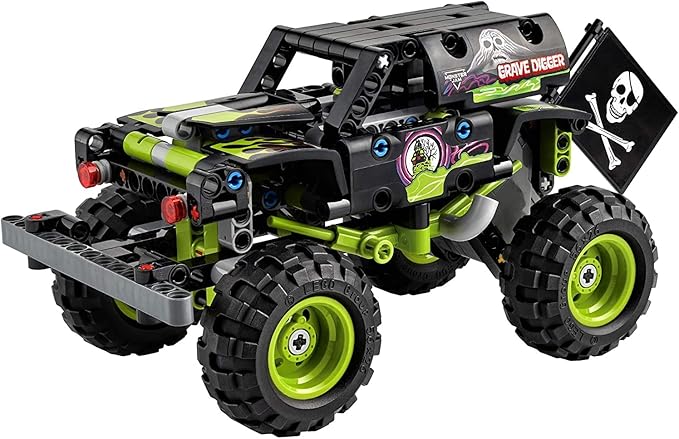 LEGO Technic Monster Jam Grave Digger 42118 Set - Truck Toy to Off-Road Buggy Pull-Back Motor Vehicle Building and Learning Playset Gift for Grandchildren or Any Monster Truck Fans Ages 7 and Up