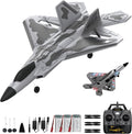 RC Planes 4 Channel F22 Raptor Remote Control Airplane with LED Light 6-Axis Gyro 3 Flight Modes One-Key Aerobatic Wingspan 500mm Fuselage 360mm RTF Suitable for Outdoors and Gifts