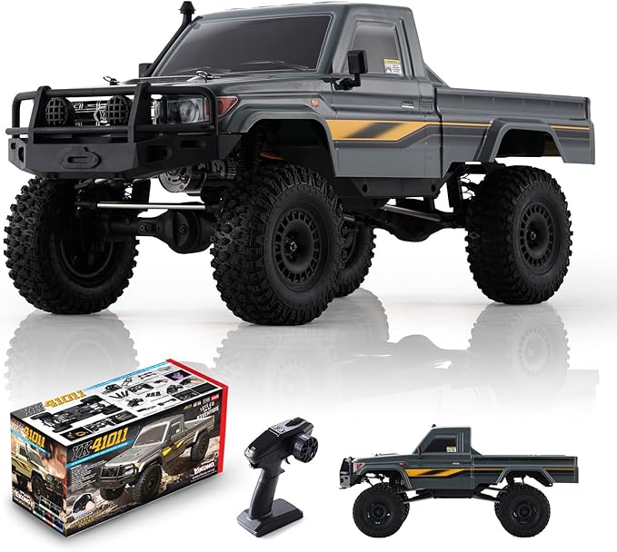 EAZYRC YKHOBBY 1/10 Scale 4X4 RC Rock Crawlers- LC79 Style 4WD Off-Road RC Rock Trucks Manual Diff Locks 2-Speed Transmission Upgradeable Brushed Motor 4WD Off-Road RS for Adults &amp Teens