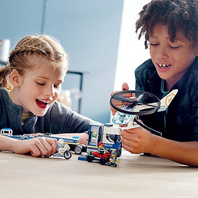 LEGO City Police Helicopter Chase 60244 Police Toy Cool Building Set for Kids (317 Pieces)