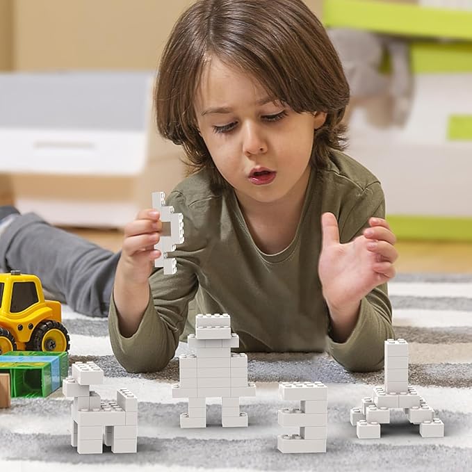 500 Piece Tan Bricks Bulk Tan 2x4 Building Bricks Flat Compatible with Lego Parts and Pieces: 2x4 Tan Bricks(Color: Tan)