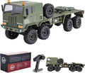 1/18 CR18P Terranaut 8x8 RC Crawler 8WD Rock Truck with Active-AWS All-Wheel Steering 2-Speed Transmission Remote Winch &amp Portal Axles Metal Gears Off-Road RC Car for Adults Collectors (Green)