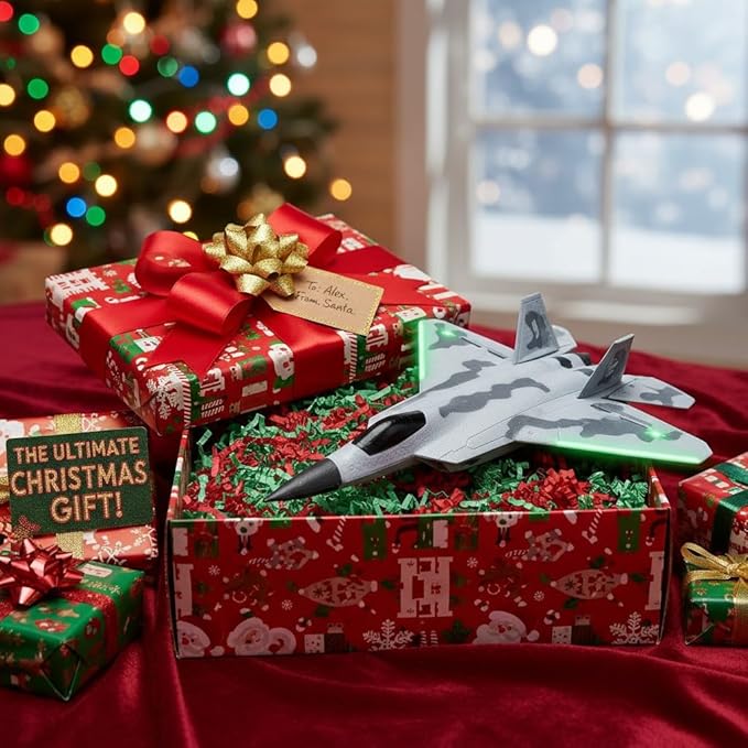 Rc Plane Jet Extra 3 Battery Remote Control Airplane 2025 Christmast Gift- New Planes Model Led Light Aircraft Fighter Army Toy with Easy to Flying Toys for Boys and Girls