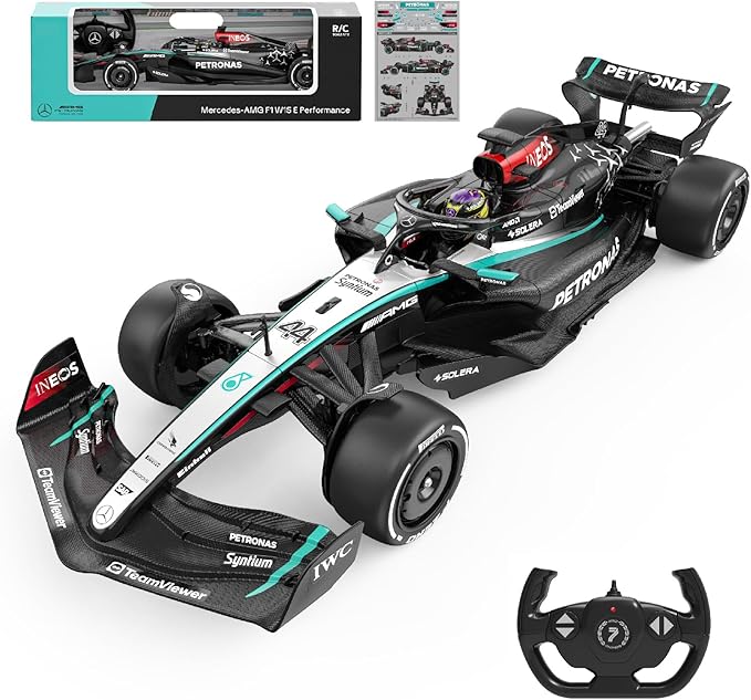 Voltz Toys Mercedes-AMG F1 W15 1:12 Scale RC Car – Officially Licensed Formula 1 Remote Control Race Car 2.4GHz for Boys Girls and Collectors (1:12 Mercedes-AMG F1 W15)