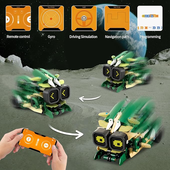 STEM Building Toys for Kids 6-14 Remote &amp APP Controlled 3in1 STEM Robot Building Kit for Kids with Music Spray 513 Pcs Building Blocks Set Birthday Xmas Gift Ideas for Boys Girls