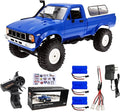 WPL C24 1/16 RC Rock Crawler 4x4 Truck with 3 Upgraded 1200mah Battery 2.4GHz Remote Control Off-Road Pick-up RTR for Men (Blue)