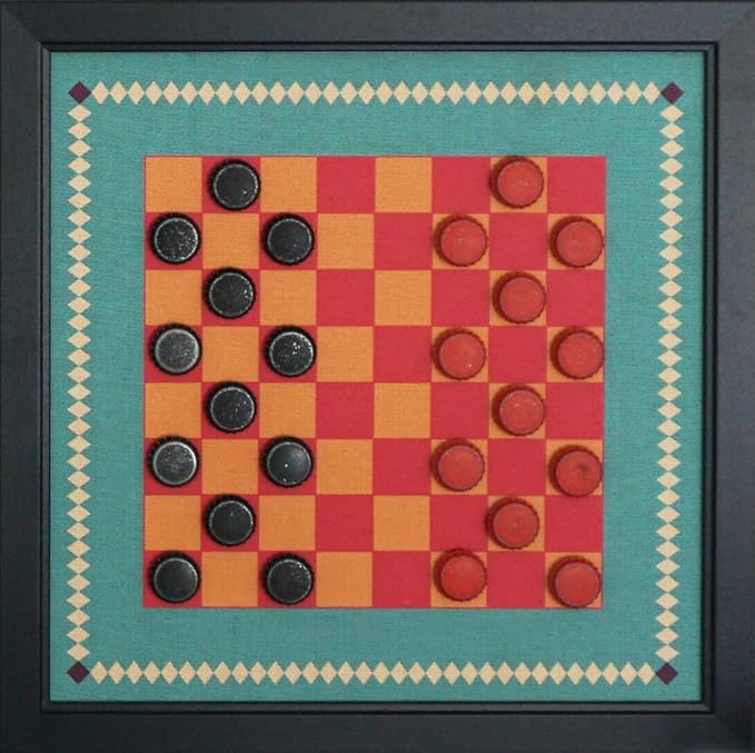 Magnetic Canvas Game Set. Chess/Checkers/Backgammon/TIC TAC Toe. Decrotive Game Sets use an mounting System That Gives Easy Access to Them. (Retro)