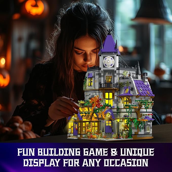 JMBricklayer Medieval Castle House Building Set for Adults Ideas House Model Toy Construction Set with LED Lights Medieval Mystery Mansion Collectible or Home Office Decor Gift for Adult 30121